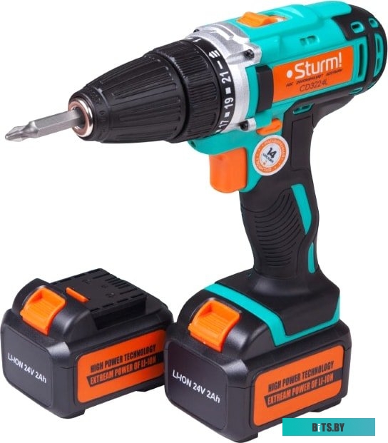 Дрель-шуруповерт Sturm CD3224L (с 2-мя АКБ, кейс)