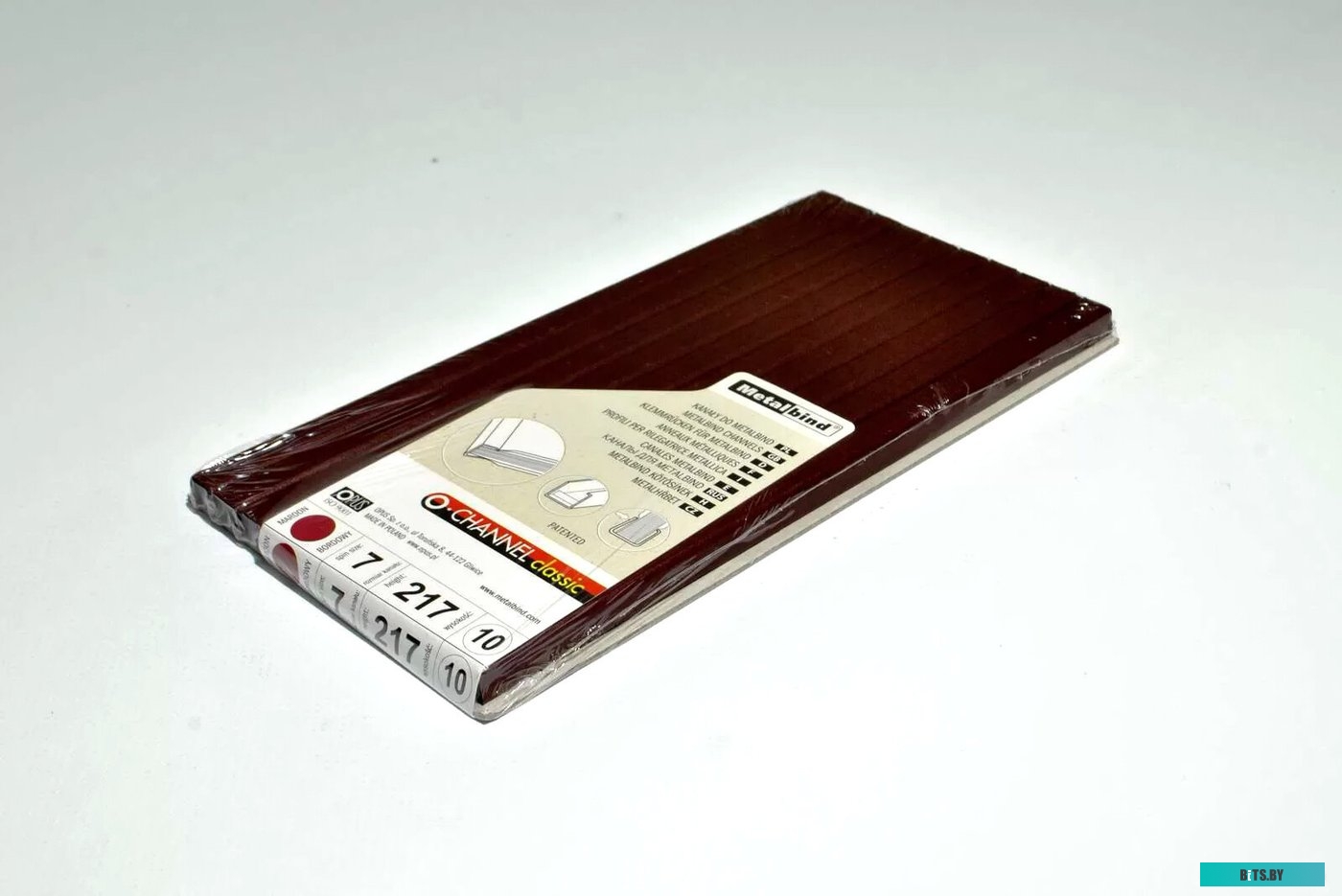 Металлический канал для переплета OPUS Classic 217x7 мм OCH0721710BOR (10 шт, бордовый)