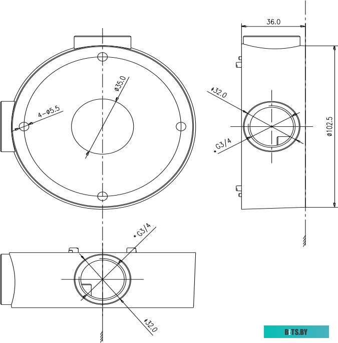 Монтажная коробка Hikvision DS-1260ZJ