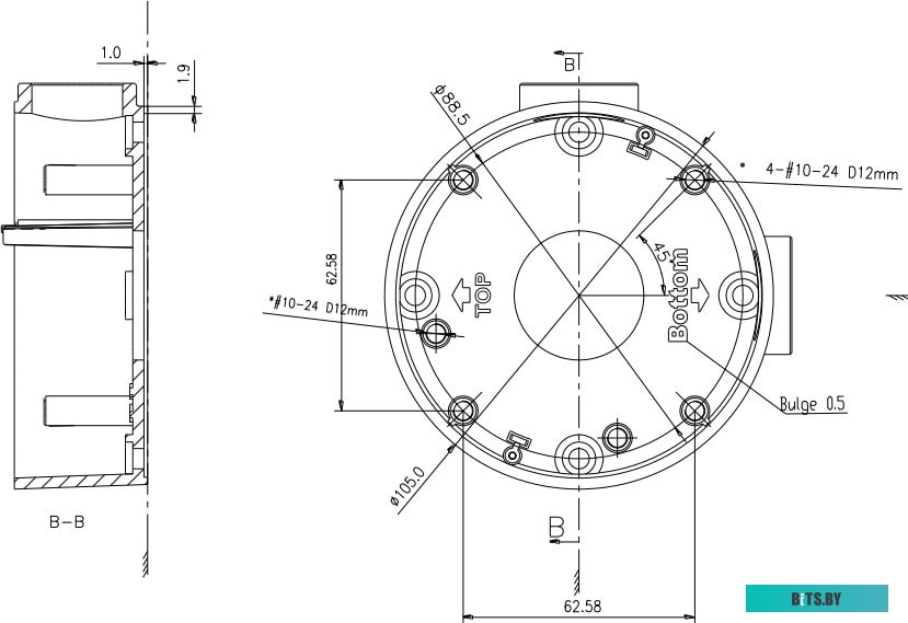 Монтажная коробка Hikvision DS-1260ZJ