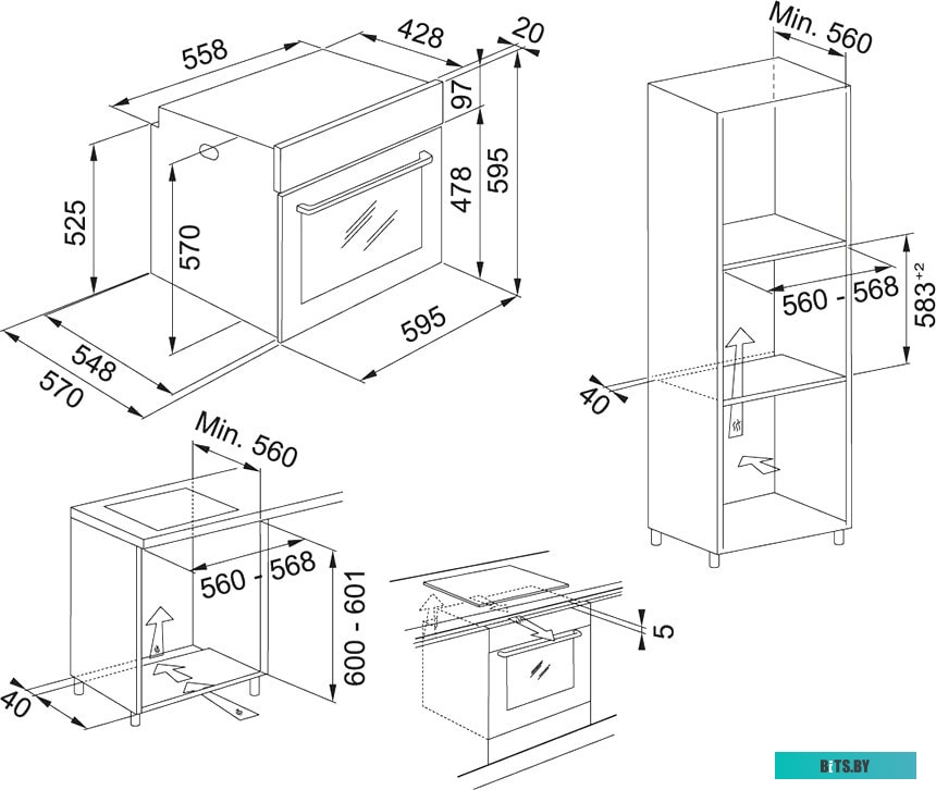 116.0606.098 Духовой шкаф Franke FMA 86 H BK/ Better, Электрический духовой шкаф, 60 см, серия MARIS, 71л, 9 функций, цифровой дисплей, черный