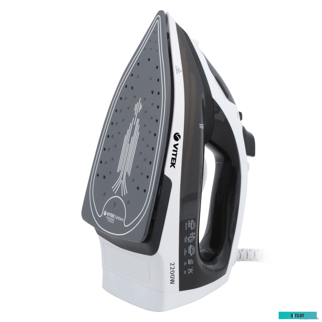 VT-8338 Утюг Vitek 8338-VT-01,  2200Вт,  черный/белый [vt-8338]