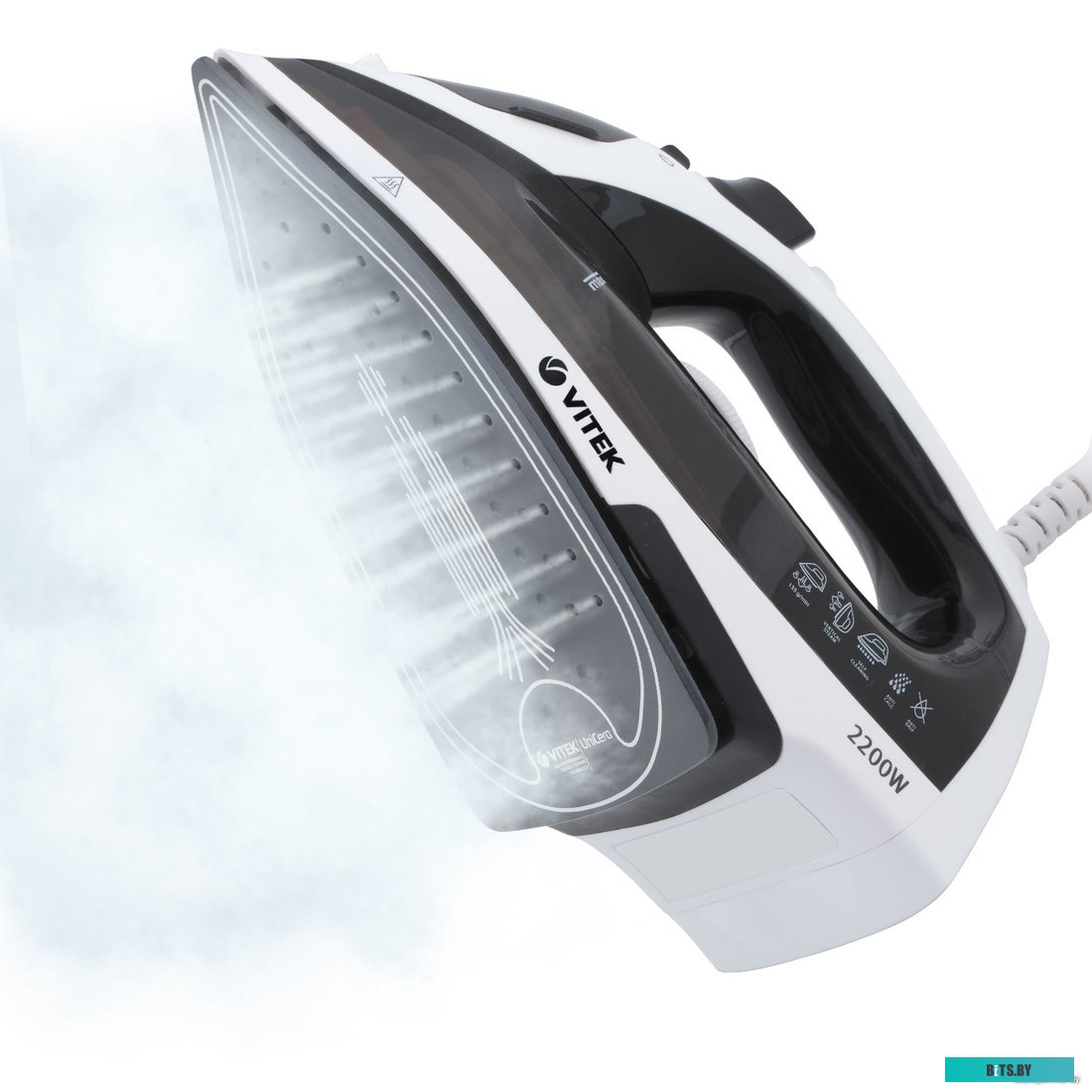 VT-8338 Утюг Vitek 8338-VT-01,  2200Вт,  черный/белый [vt-8338]