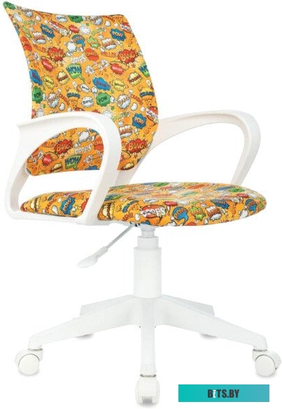 BUROKIDS 1 W-STICKBG Кресло детское Бюрократ BUROKIDS 1 W песочный Sticks 02 крестов. пластик пластик белый