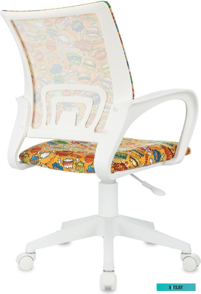 BUROKIDS 1 W-STICKBG Кресло детское Бюрократ BUROKIDS 1 W песочный Sticks 02 крестов. пластик пластик белый