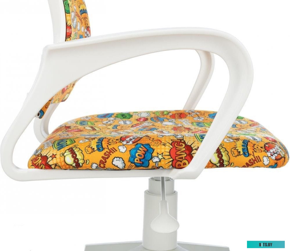 BUROKIDS 1 W-STICKBG Кресло детское Бюрократ BUROKIDS 1 W песочный Sticks 02 крестов. пластик пластик белый