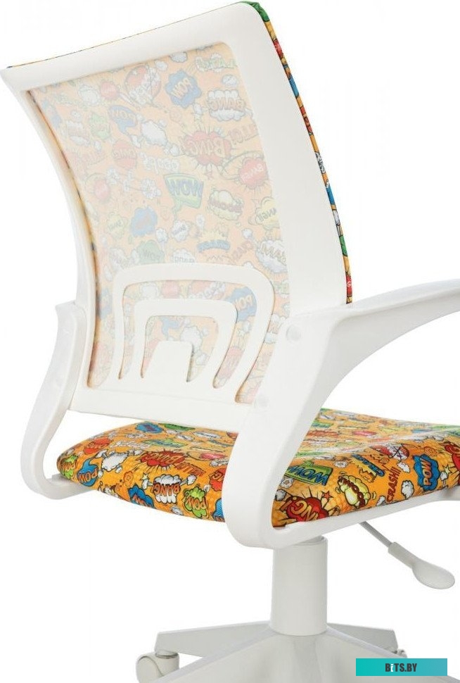 BUROKIDS 1 W-STICKBG Кресло детское Бюрократ BUROKIDS 1 W песочный Sticks 02 крестов. пластик пластик белый
