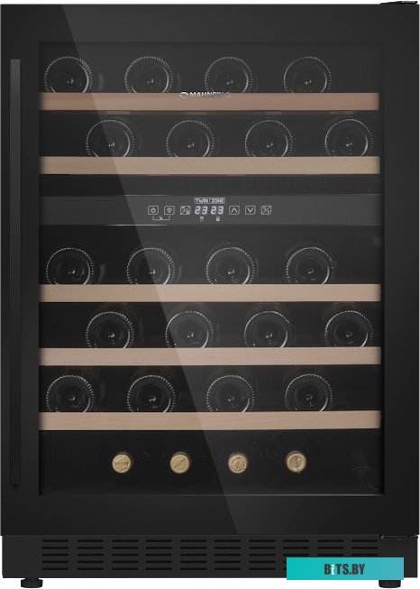 КА-00012702 Холодильник трехкамерный MAUNFELD MFF181NFB No Frost, Side by Side, инверторный черный