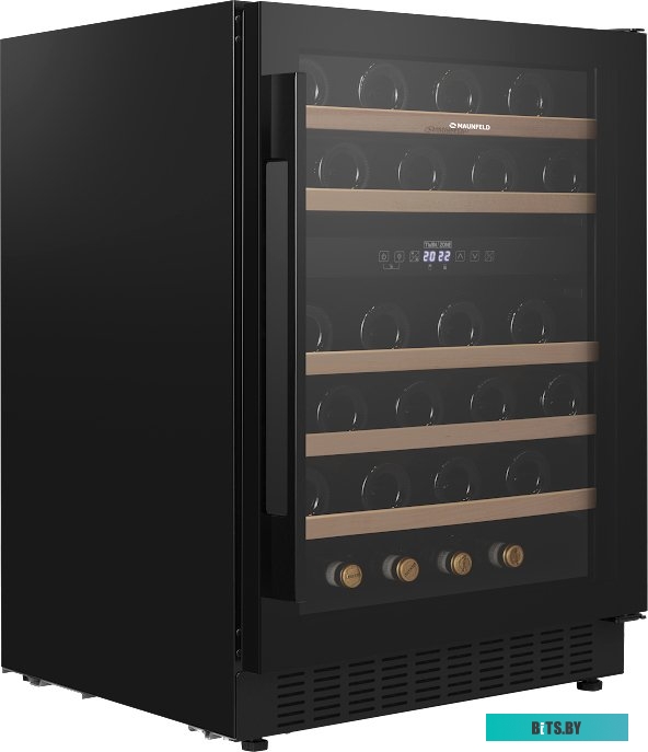 КА-00012702 Холодильник трехкамерный MAUNFELD MFF181NFB No Frost, Side by Side, инверторный черный