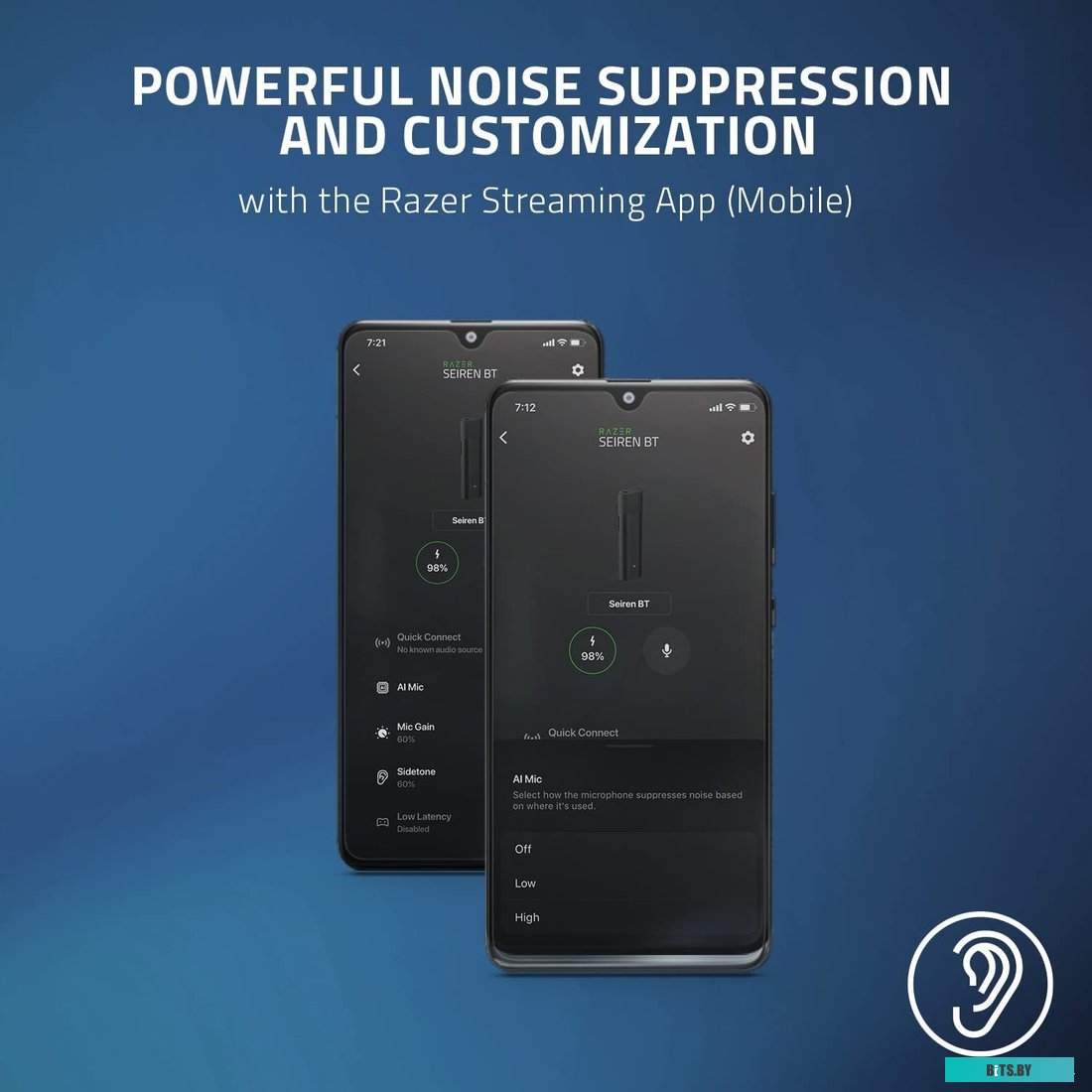Микрофон Razer Seiren BT <RZ19-04150100-R3M1>