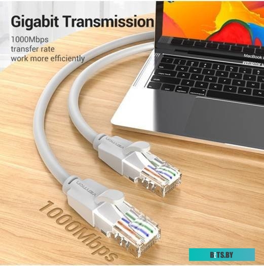 Патч-корд Vention прямой UTP cat.6, RJ45 - 2м. Серый IBEHH