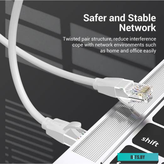 Патч-корд Vention прямой UTP cat.6, RJ45 - 2м. Серый IBEHH