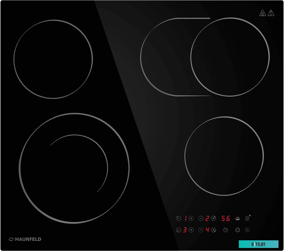 КА-00017389 Электрическая варочная панель MAUNFELD CVCE594BK,  Hi-Light,  независимая,  черный