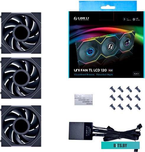 Вентилятор Lian Li Uni Fan TL LCD 120 Reverse Triple Pack G99.12TLLCD3B.R0