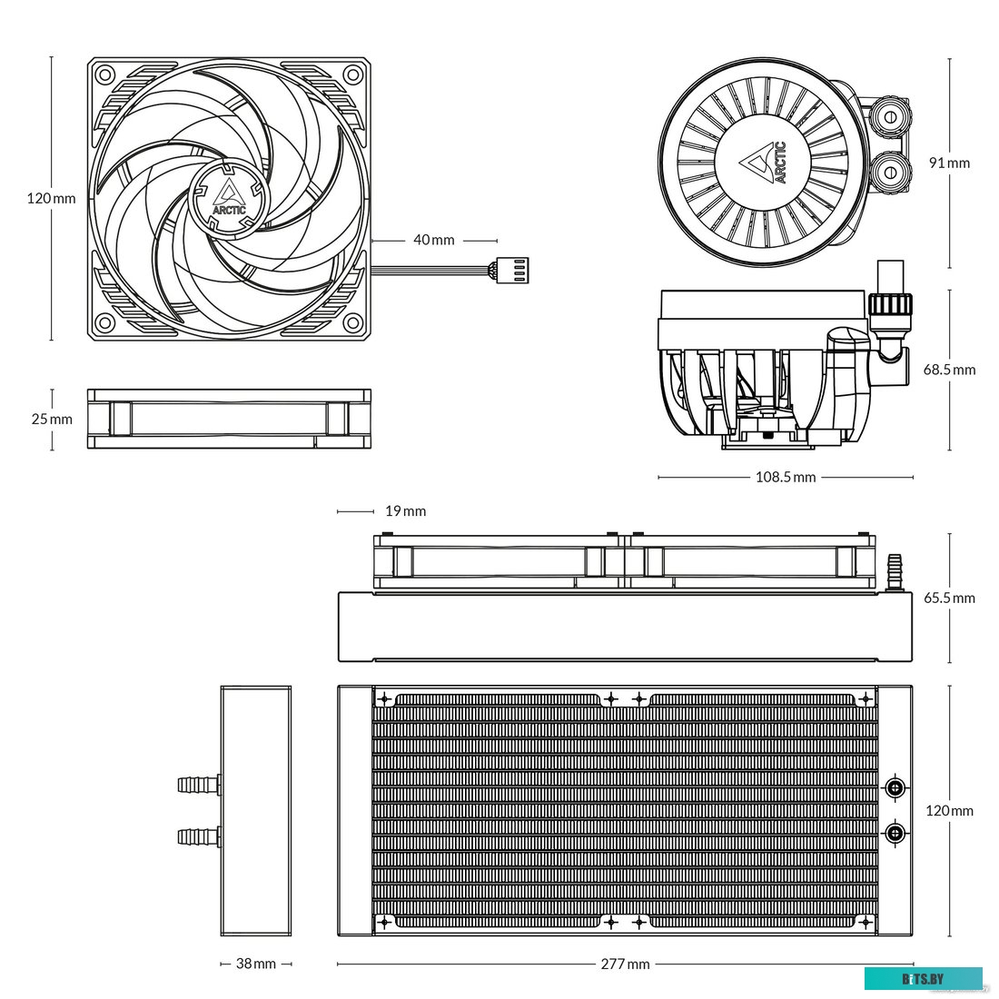 Система жидкостного охлаждения ARCTIC Liquid Freezer III 240 A-RGB ACFRE00150A