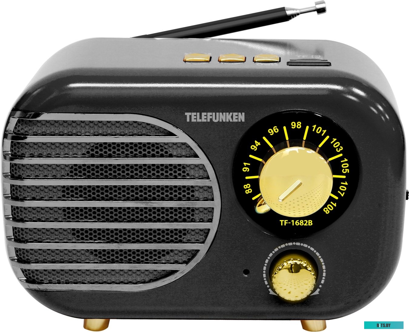 Радиоприемник TELEFUNKEN TF-1682B (черный/золотистый)