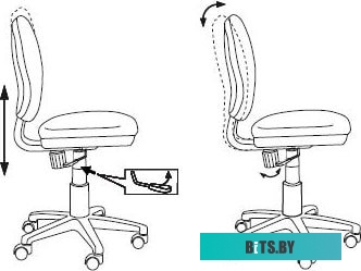 CH-W213/TW-96-1 Кресло детское Бюрократ CH-W213 оранжевый TW-96-1 крестов. пластик пластик белый