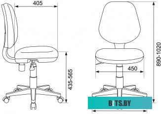 CH-W213/TW-96-1 Кресло детское Бюрократ CH-W213 оранжевый TW-96-1 крестов. пластик пластик белый