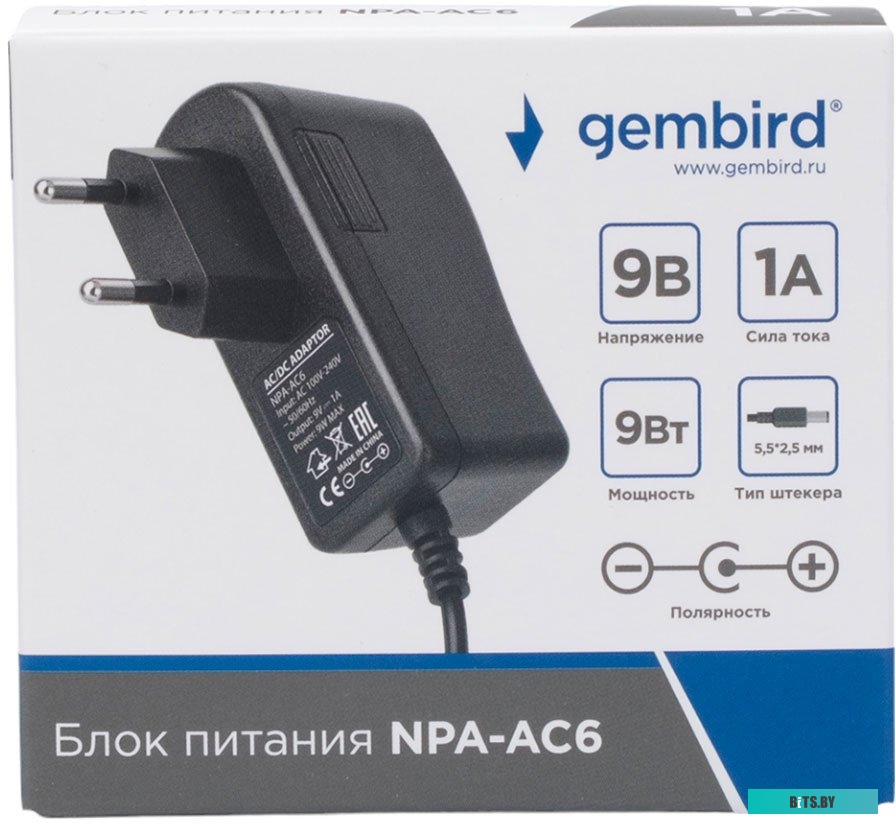 Зарядное устройство Gembird NPA-AC6 625072