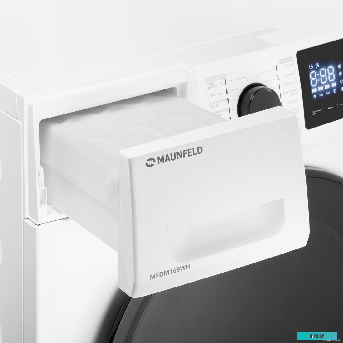 КА-00015755 Стиральная машина MAUNFELD MFWM148WH, с фронтальной загрузкой, 8кг, 1400об/мин, инверторная