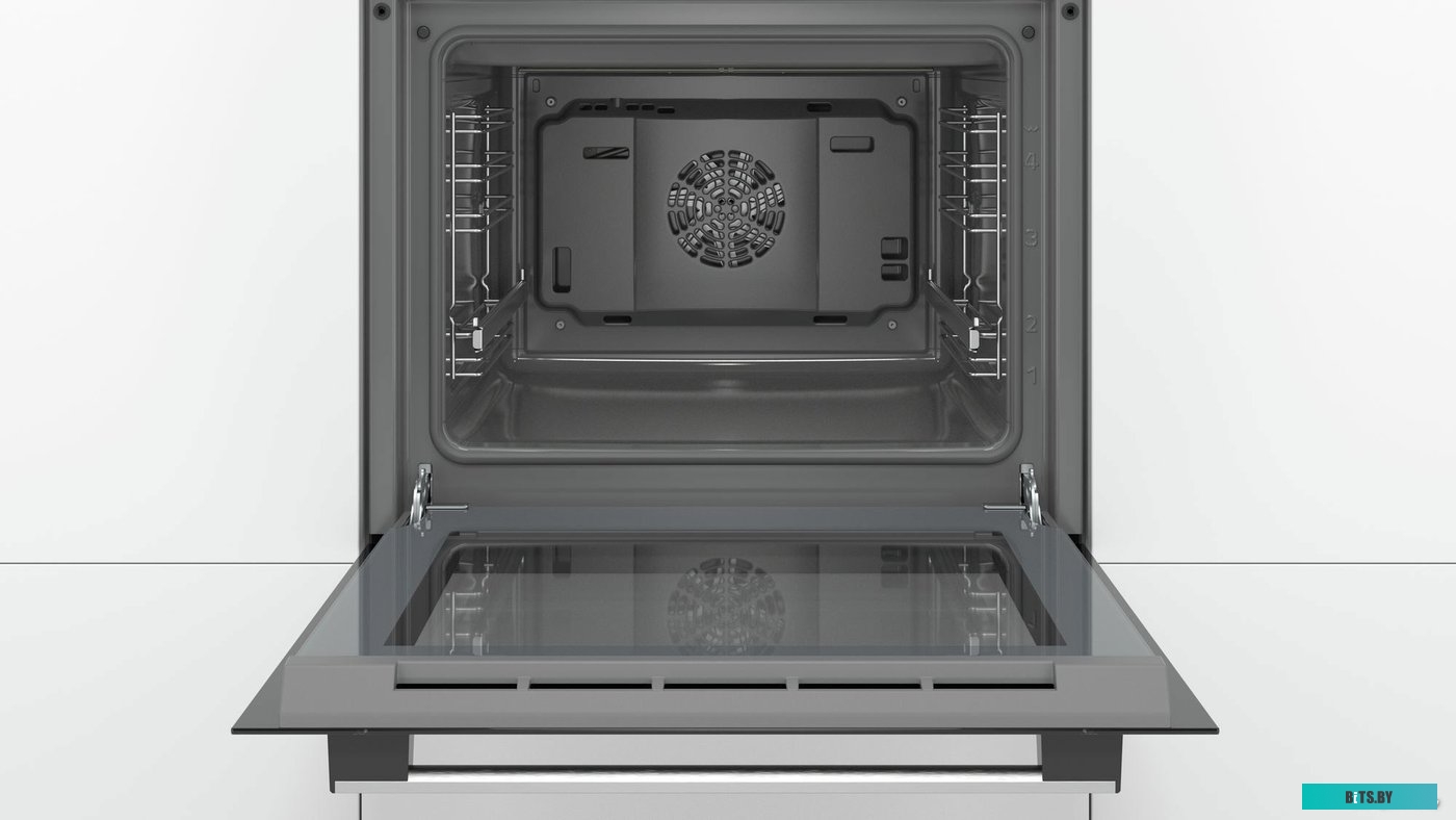 HBF114EB0R Serie 2, духовой шкаф, черный, класс энергоэффективности А, 8 режимов, 3-х слойное остекление, LED-дисплей, утапливаемые переключатели, гал