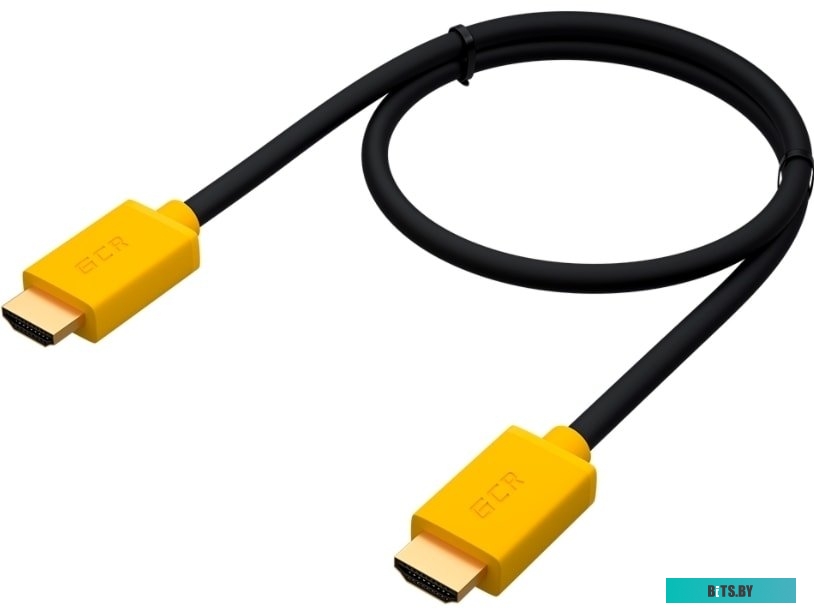 GCR-54411 GCR Кабель питания PROF для ноутбука 1.0m, Евровилка угловая - С5, черный, 3*1,0mm, GCR-54411