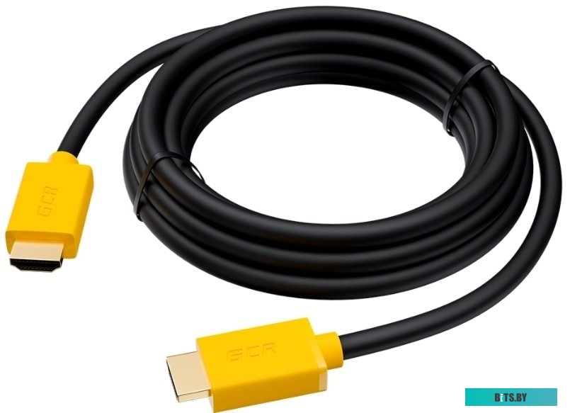 GCR-54411 GCR Кабель питания PROF для ноутбука 1.0m, Евровилка угловая - С5, черный, 3*1,0mm, GCR-54411