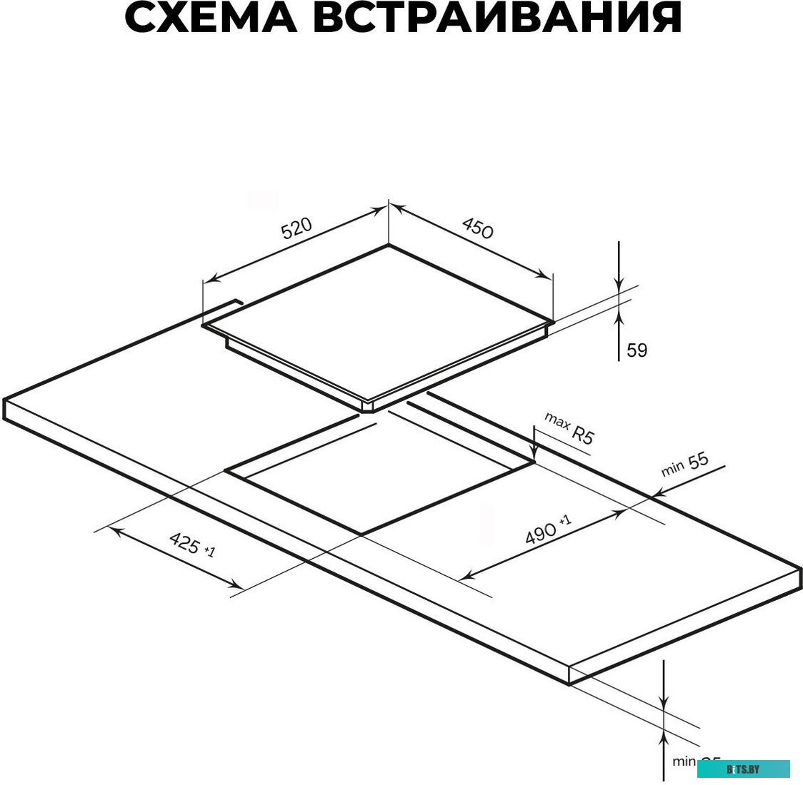 CHPE000034 Индукционная варочная поверхность Lex EVI 431A BL черный