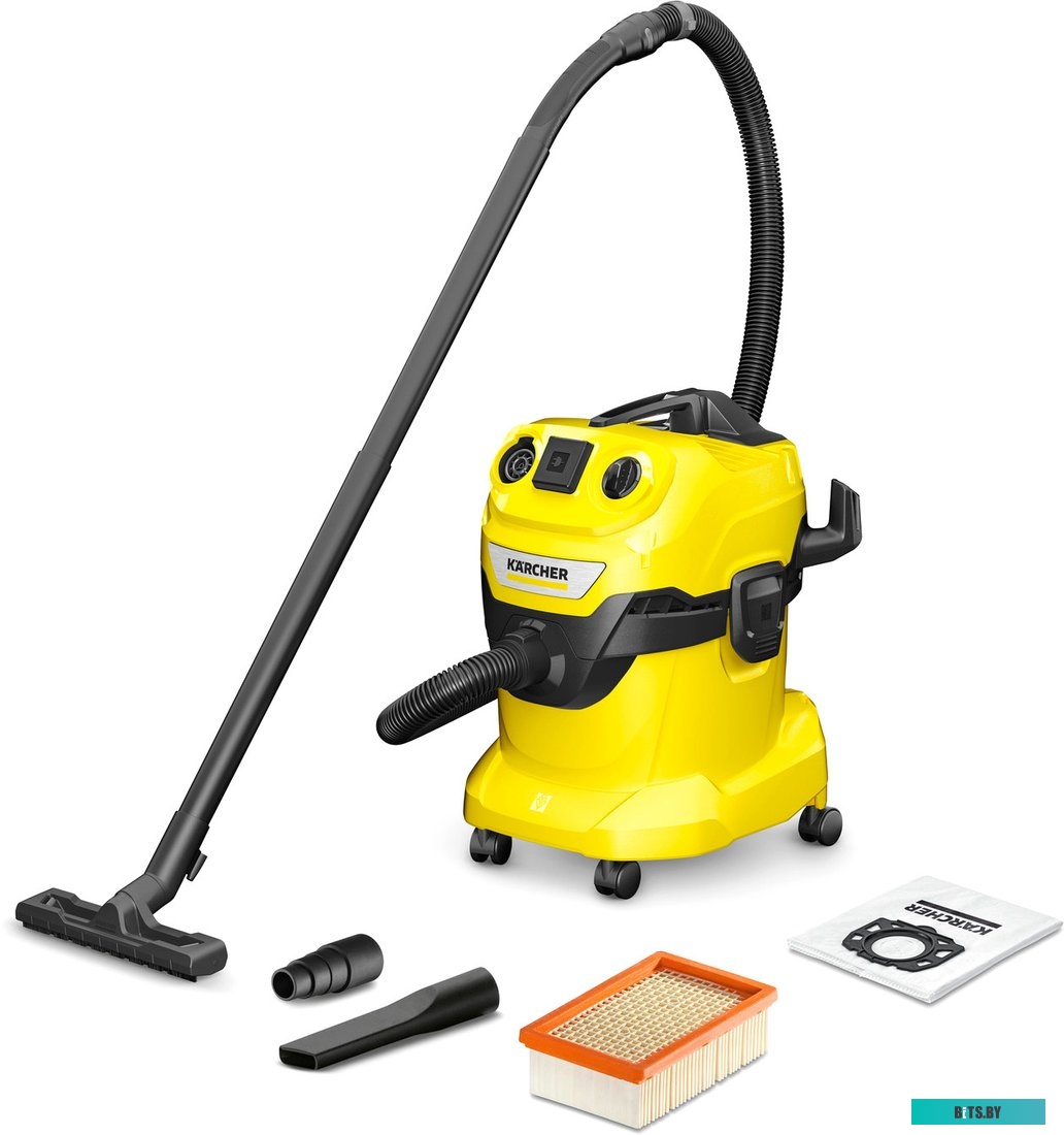 1.628-270.0 Строительный пылесос Karcher WD 4 P V-20/5/22,  желтый [1.628-270.0]