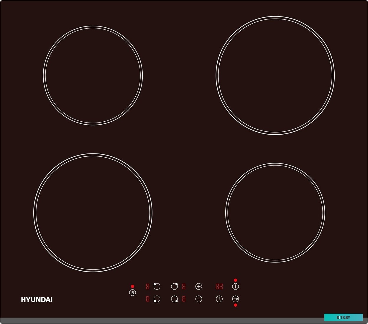 HHI 6740 BG Индукционная варочная поверхность Hyundai HHI 6740 BG черный