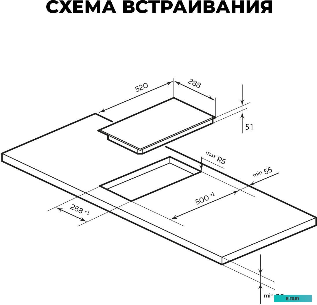CHPE000008 Варочная поверхность Lex EVH 320A BL черный
