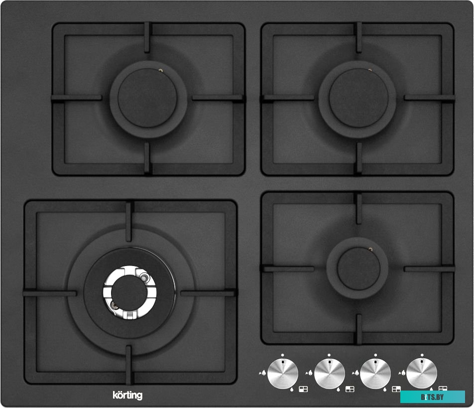 HG 697 CTN Встраиваемая варочная панель/ Газ,  Crystal, 60x51 см, Газовая варочная панель 60 см, 4 высокоэффективные конфорки, WOK- сверхмощная конфор