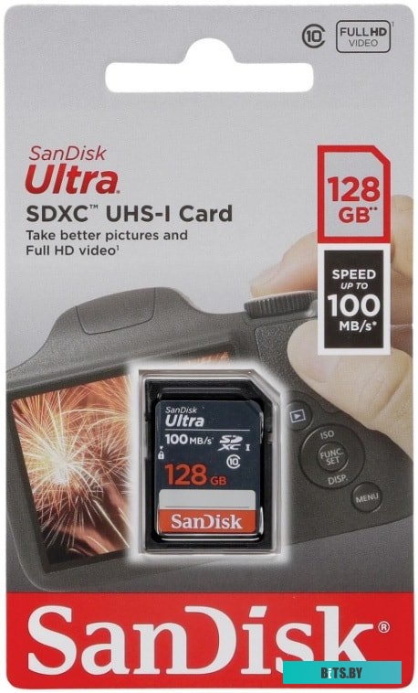 Карта памяти SanDisk Ultra SDXC SDSDUNR-128G-GN3IN 128GB