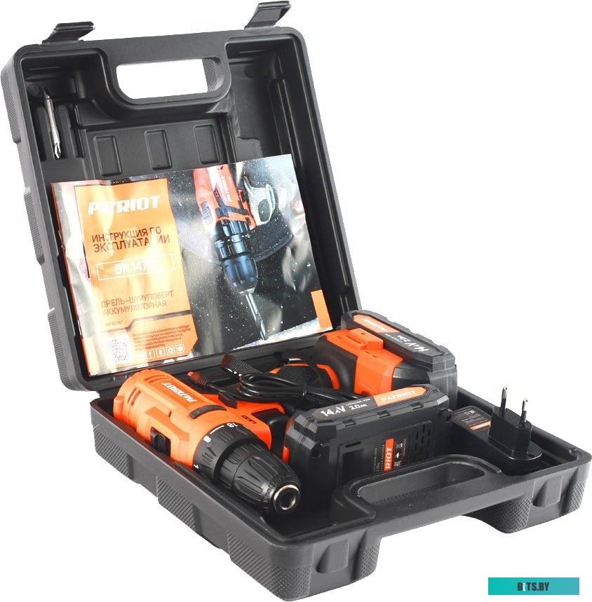 Дрель-шуруповерт Patriot BR 147Li 180301147 (с 2-мя АКБ, кейс)