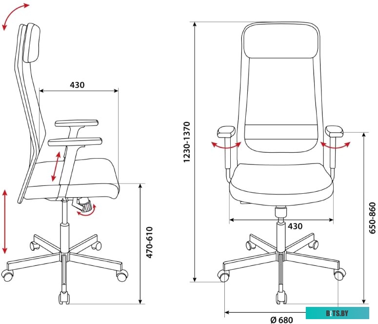 Офисное кресло (Стул) Бюрократ T-995/BLACK (черный)