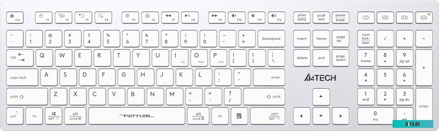 Клавиатура A4Tech Fstyler FBX50C (белый)