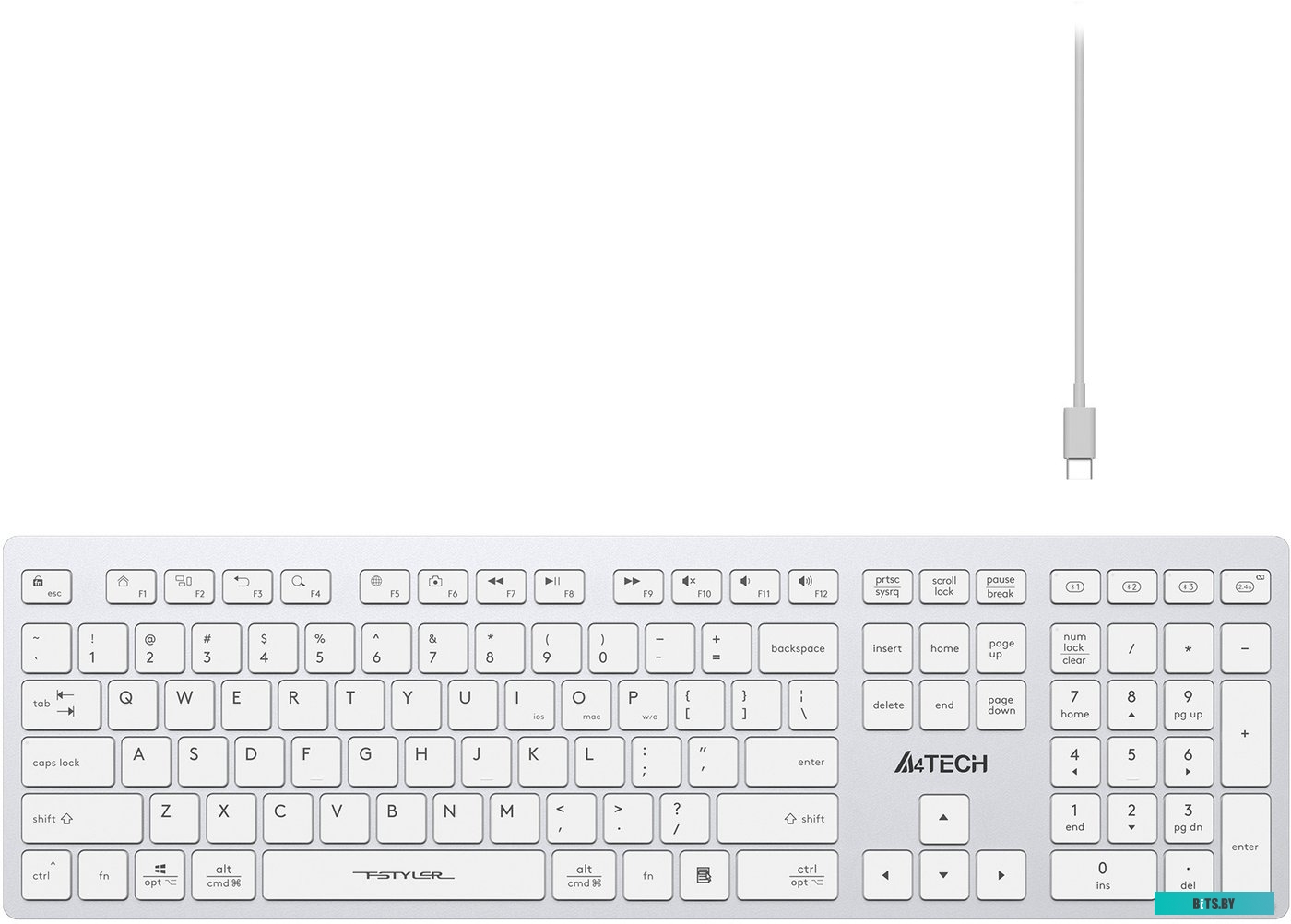 Клавиатура A4Tech Fstyler FBX50C (белый)