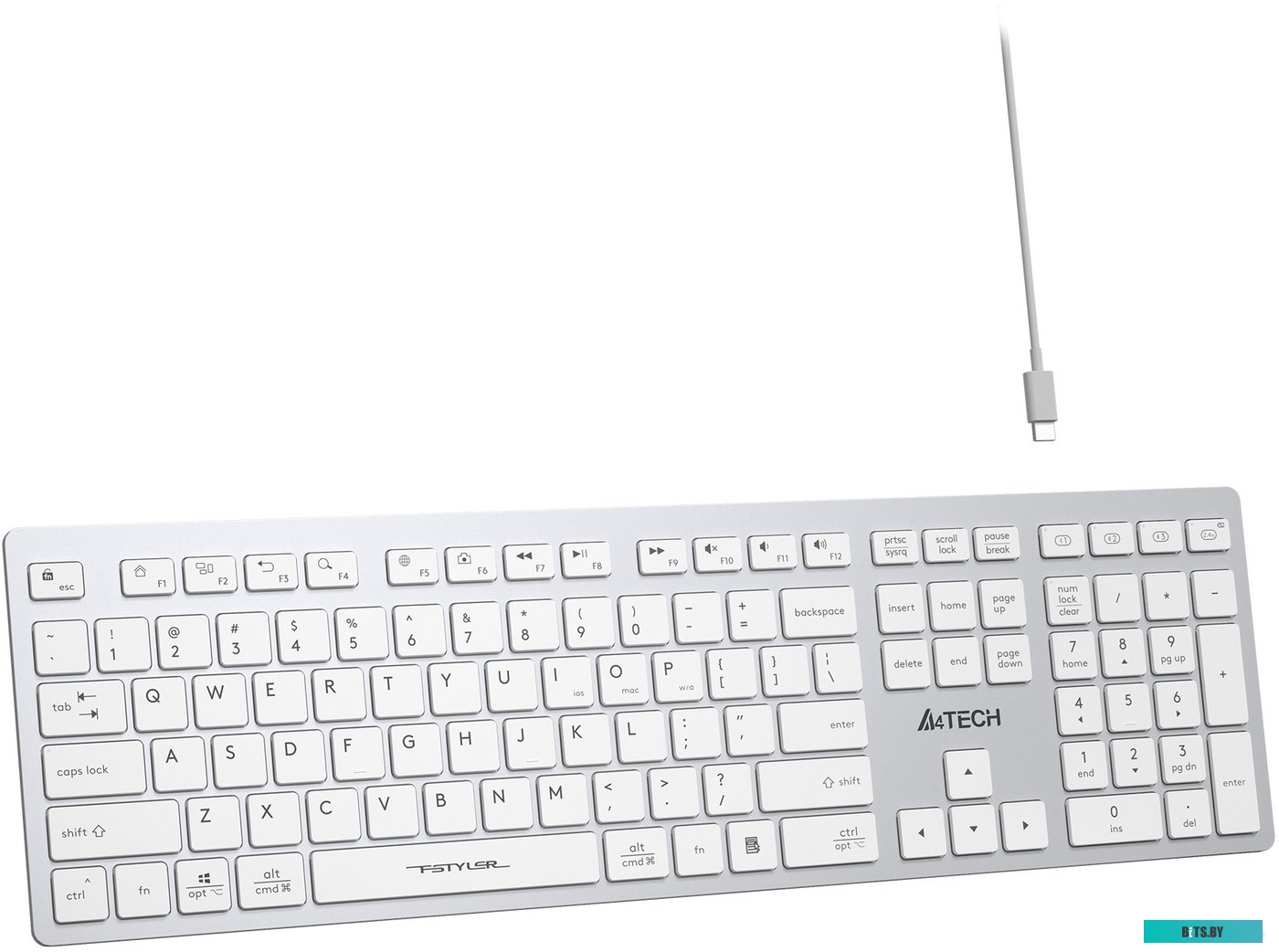 Клавиатура A4Tech Fstyler FBX50C (белый)