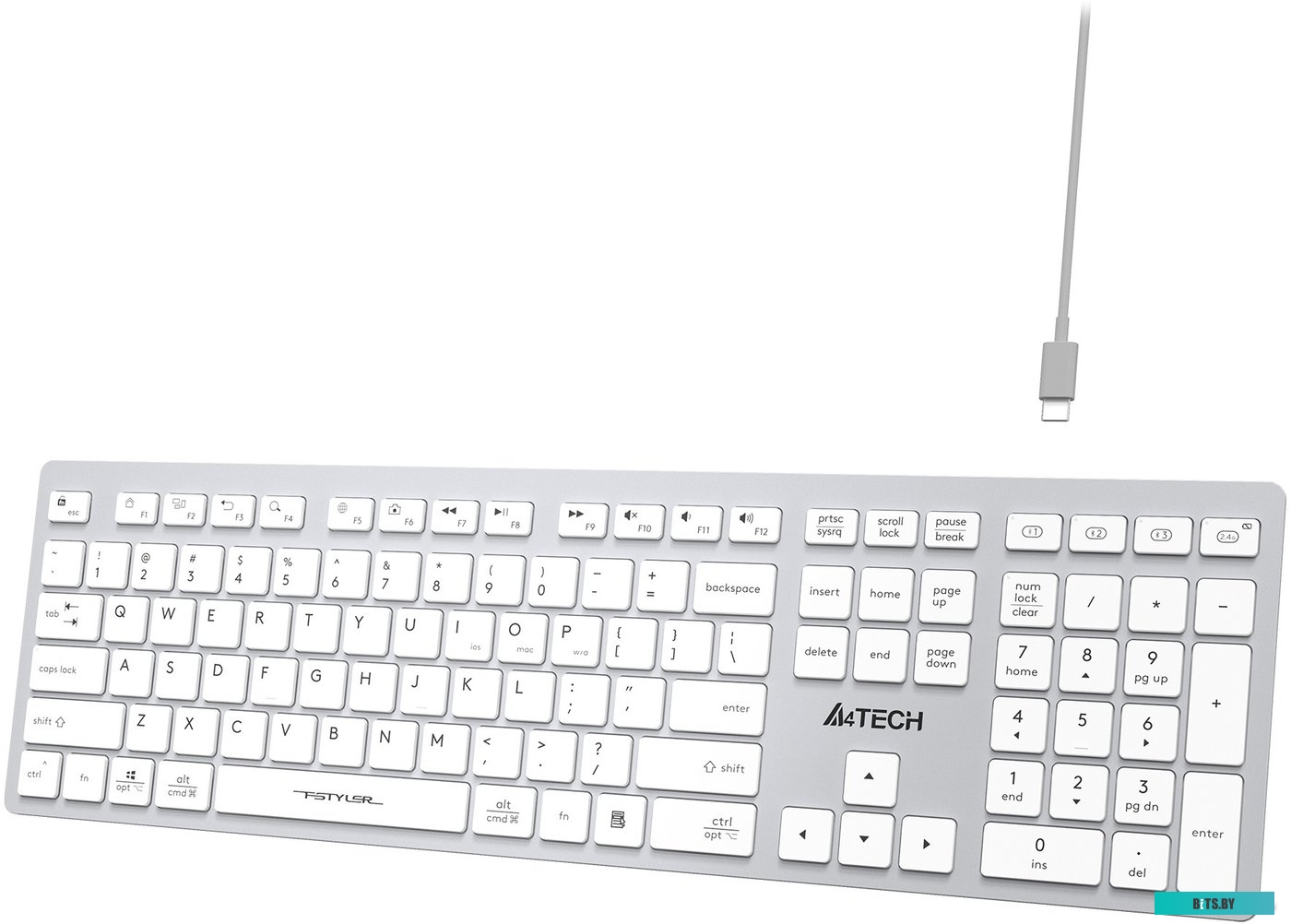 Клавиатура A4Tech Fstyler FBX50C (белый)