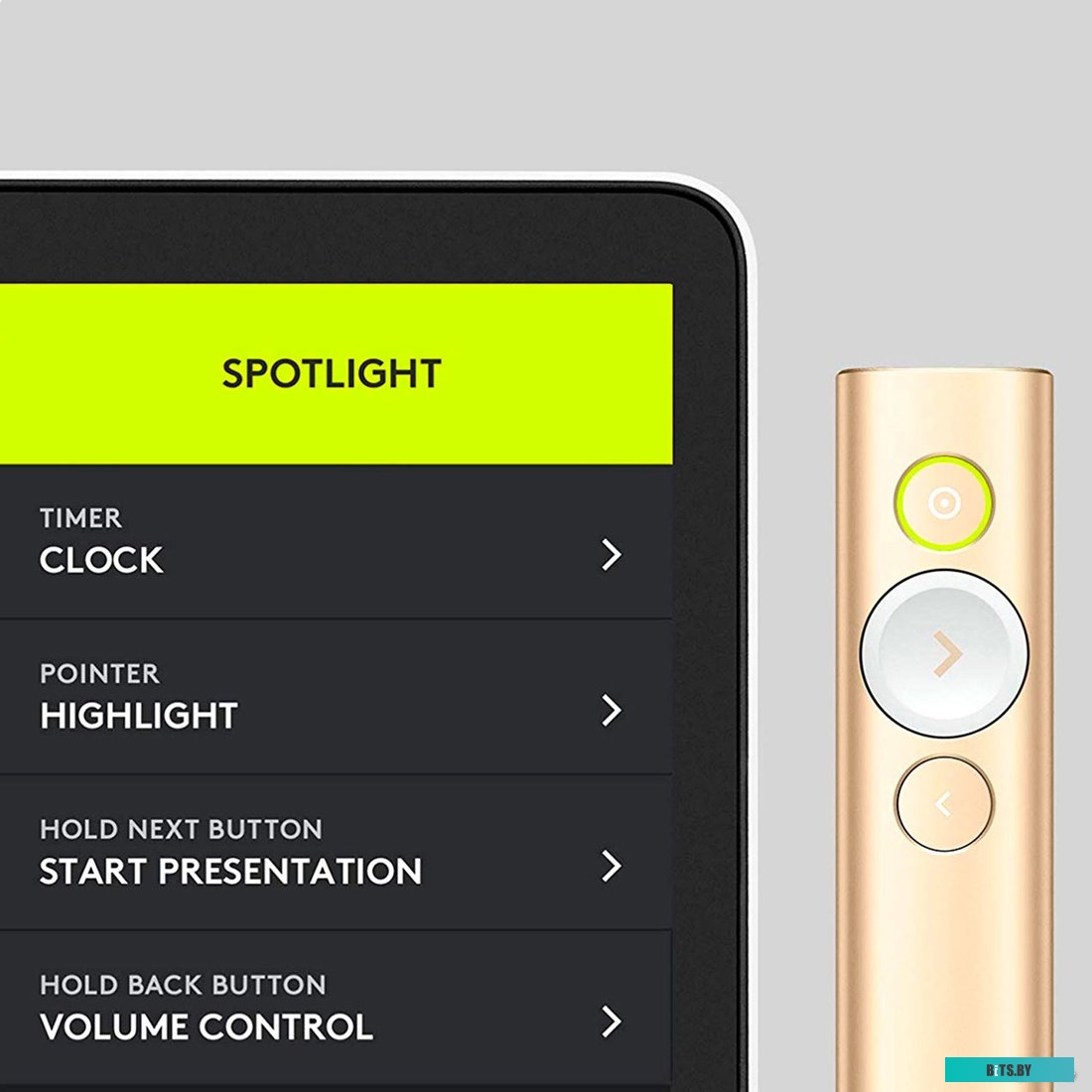 Пульт Logitech Spotlight (золотистый) <910-004862>