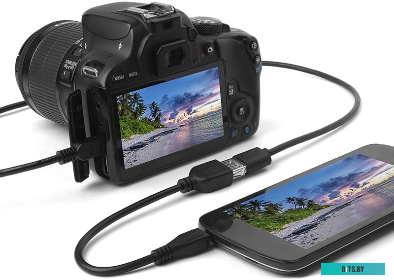 GCR-MB4AF-BB2S-1.5m GCR Адаптер переходник OTG 1.5m USB, microB 5pin/AF, черный, 28/28 AWG, морозостойкий, GCR-MB4AF-BB2S-1.5m