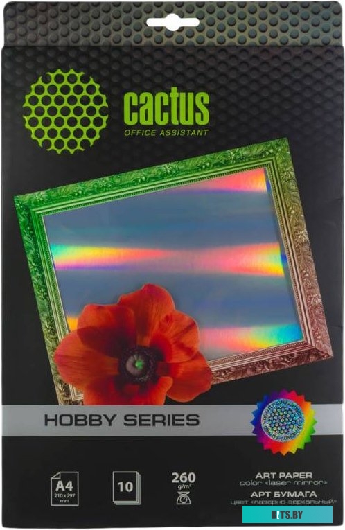 Холст Cactus CS-CA426010, A4, 10л, 260г/м2