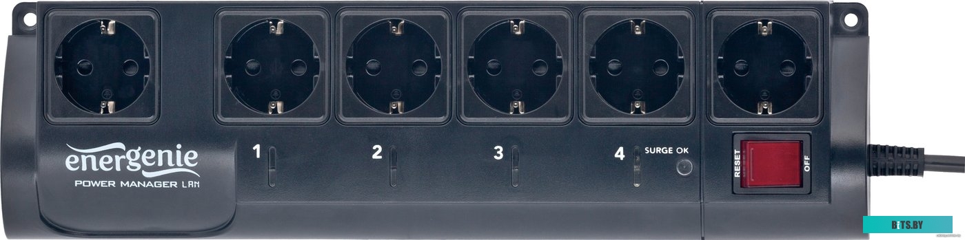 Сетевой фильтр (удлинитель) EnerGenie EG-PMS2-LAN