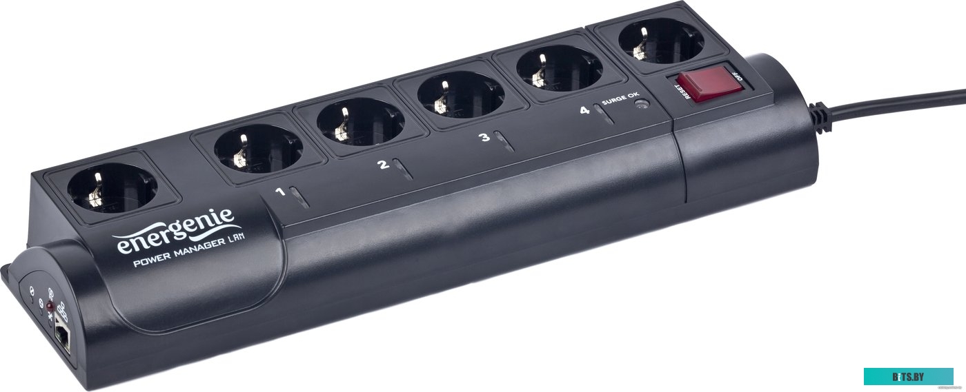 Сетевой фильтр (удлинитель) EnerGenie EG-PMS2-LAN