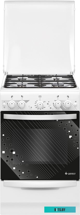 ПГ 5100-02 0309 Плита Газовая Gefest ПГ 5100-02 0309 белый (металлическая крышка) реш.чугун