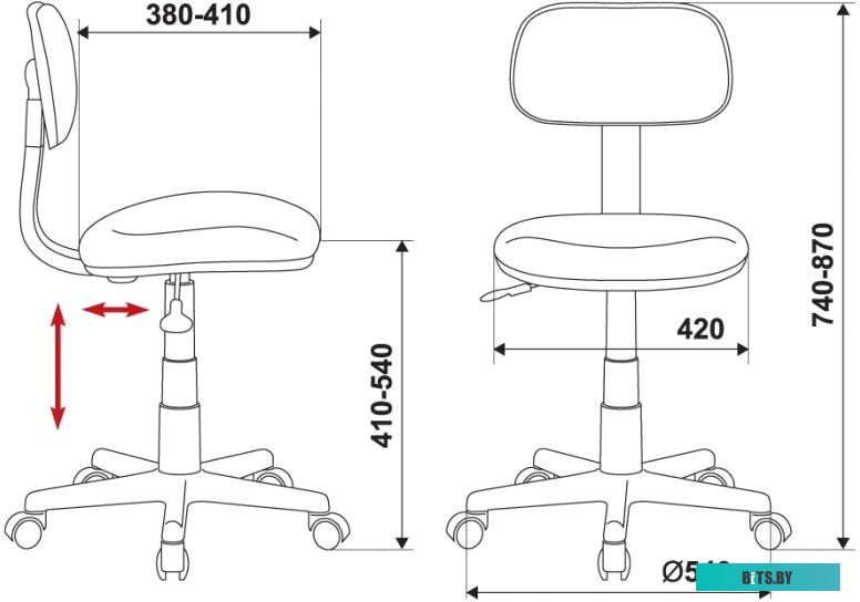 CH-W201NX/26-31 Кресло детское Бюрократ CH-W201NX розовый 26-31 крестов. пластик пластик белый
