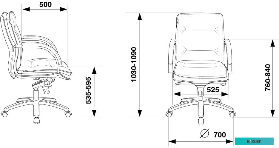 Офисное кресло (Стул) Бюрократ T-9927SL-LOW (черный) <T-9927SL-LOW/BLACK>