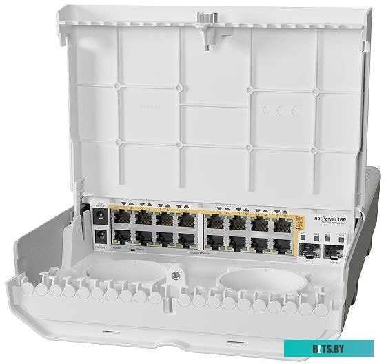 Управляемый коммутатор 3-го уровня Mikrotik netPower 16P CRS318-16P-2S+OUT