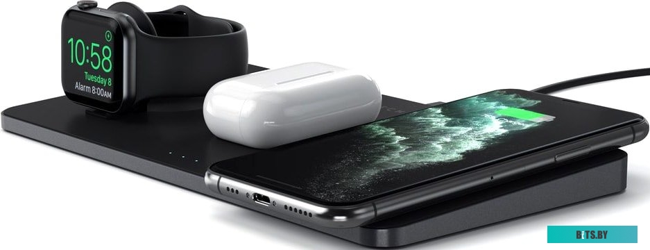 Беспроводное зарядное Satechi Trio Wireless Charging Pad <ST-X3TWCPM>