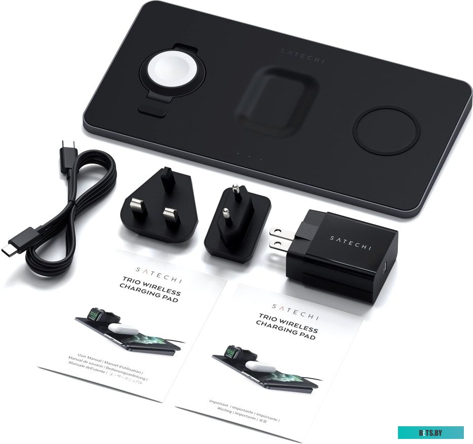Беспроводное зарядное Satechi Trio Wireless Charging Pad <ST-X3TWCPM>